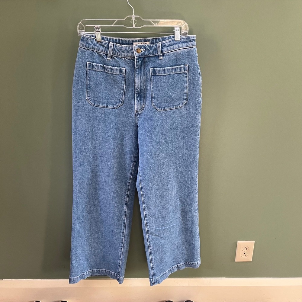 ROLLAS Sailor High Rise Wide Leg Jeans Medium Wash Size 30 Womens Denim